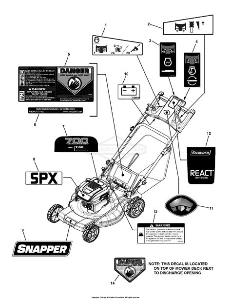 walk behind snapper self propelled lawn mower parts diagram|snapper 7800195 parts manual.